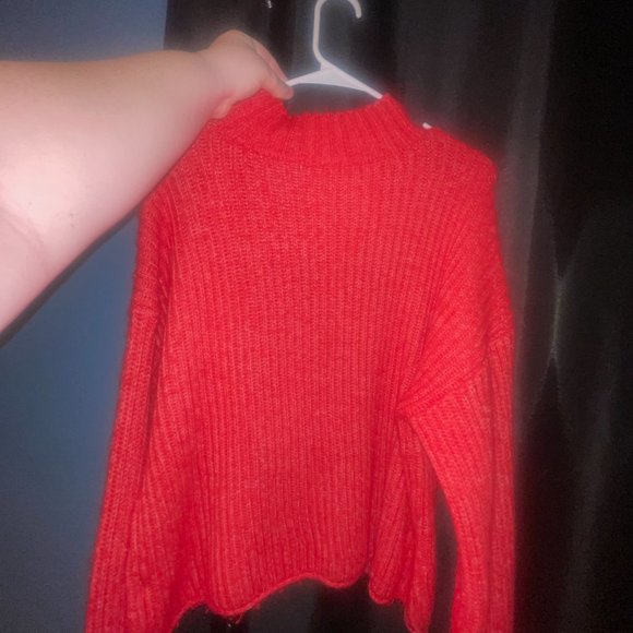 Red Knit Longsleeve Sweater - Picture 3 of 4